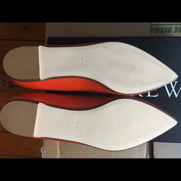 NIB JCrew Viv patent flats in color poppy, size 6 - Picture 3 of 4